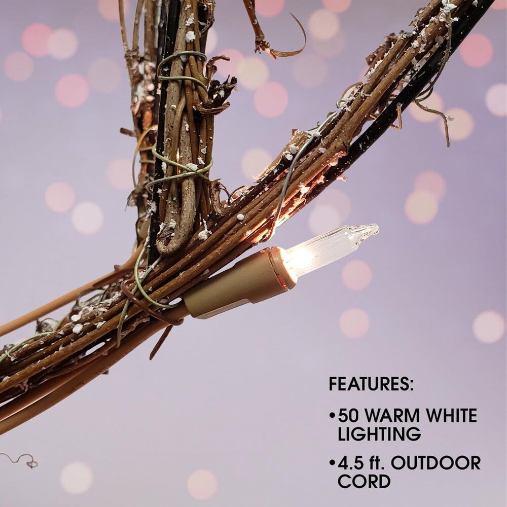 Stunning 35" Outdoor Rattan Reindeer with 50 LED Lights for Christmas Elegance - Picture 4 of 13